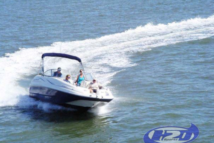 a small boat in a body of water